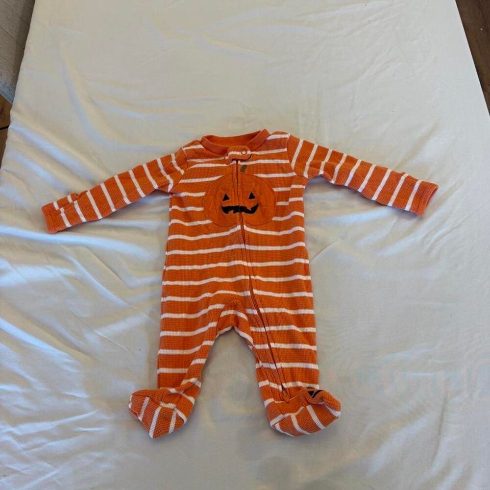 Carter-s Orange Sleepsuits-babygrows